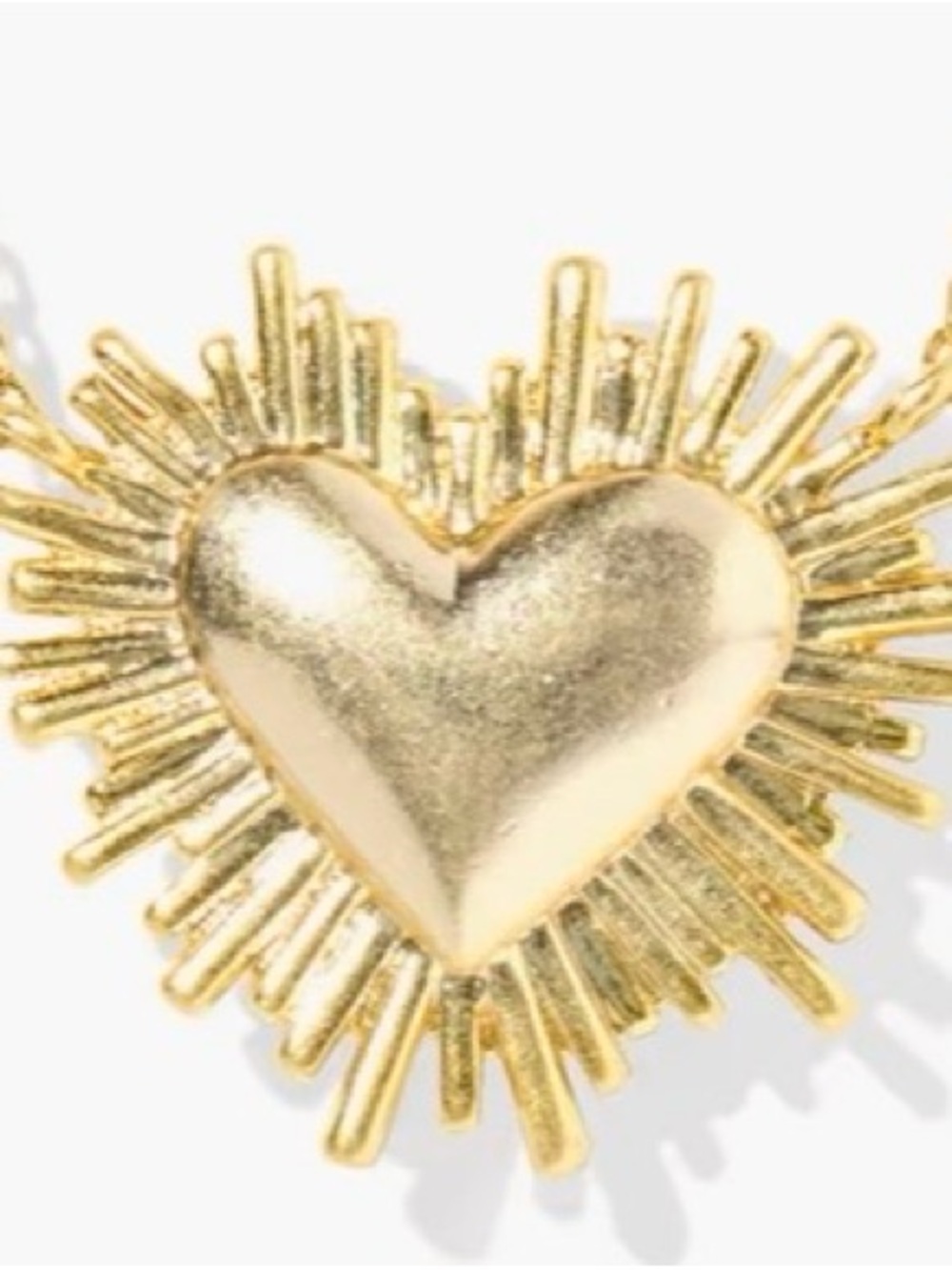 Kendra Scott Dolly Parton Ari Heart Necklace 14 KT Gold over Brass 19” - Picture 4 of 5